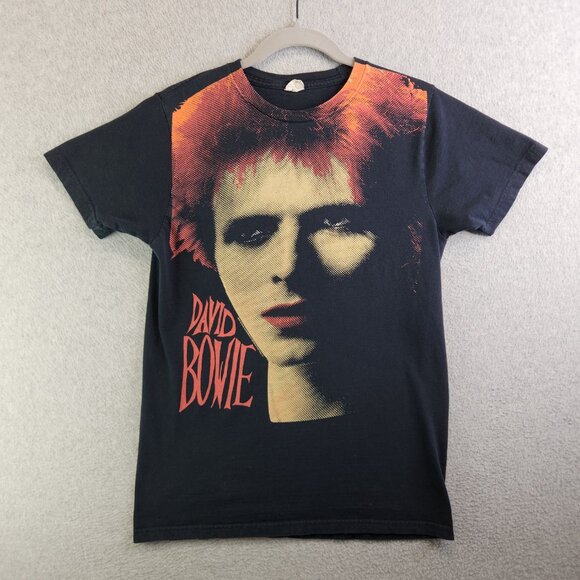 David Bowie Shirt Mens M 2007 Y2K AOP Full Graphic Print Glam Rock Concert Tee - Picture 12 of 12
